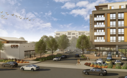 Sign of the times: Part of shopping center on Phoenix-Scottsdale border being converted to luxury apartments, restaurants